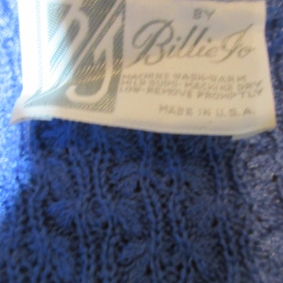 Blue BILLIE JO Scoop Neck Knotted Sweater Large - Picture 3 of 4